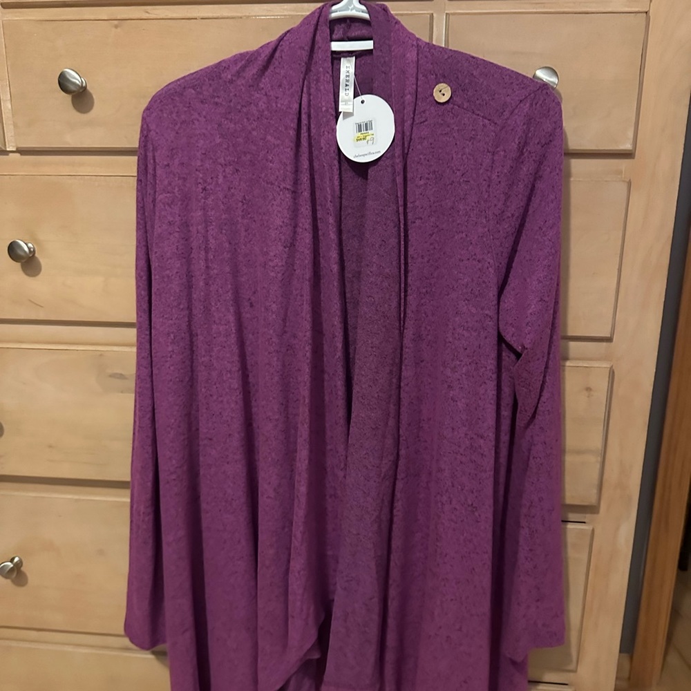Open front cardigan - pink/purple